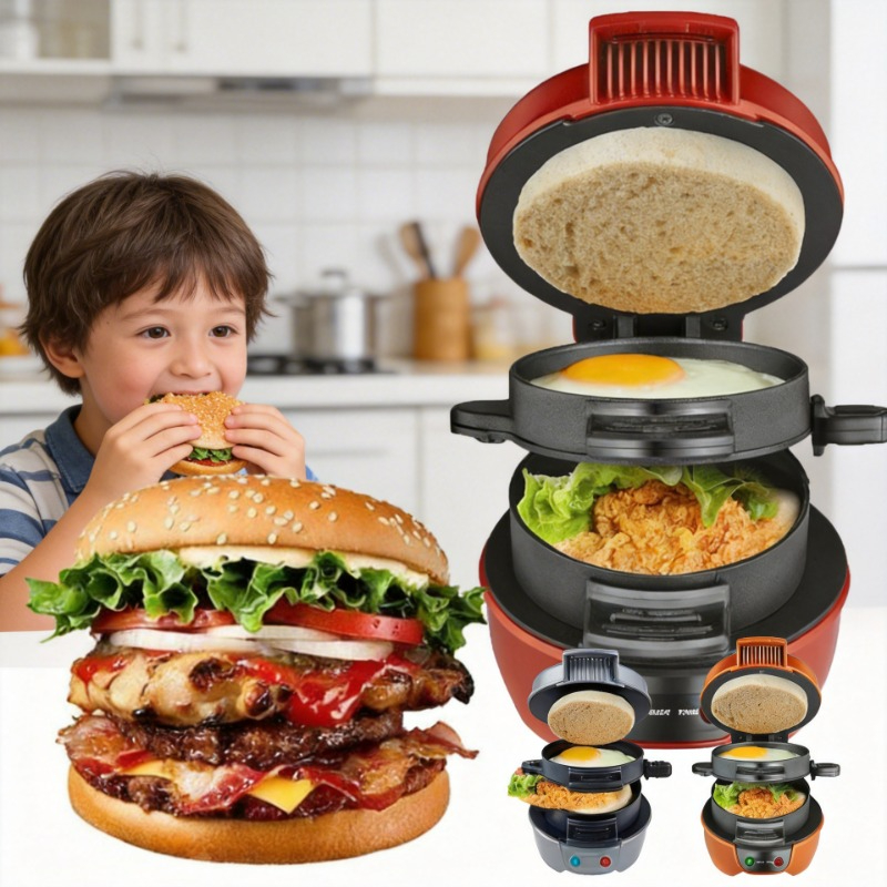 Kitchen Baking Machine - 220V 110V Mini Electric Burger Sandwich