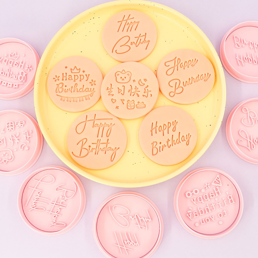 Kitchen Baking Items - Happy Birthday Cookie Cutters Biscuit Mold