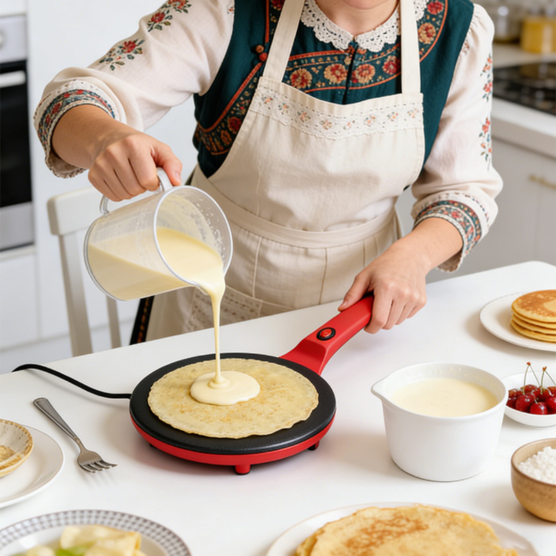Kitchen Baking Machine - Single-Sided Heating Electric Crepe Maker Household