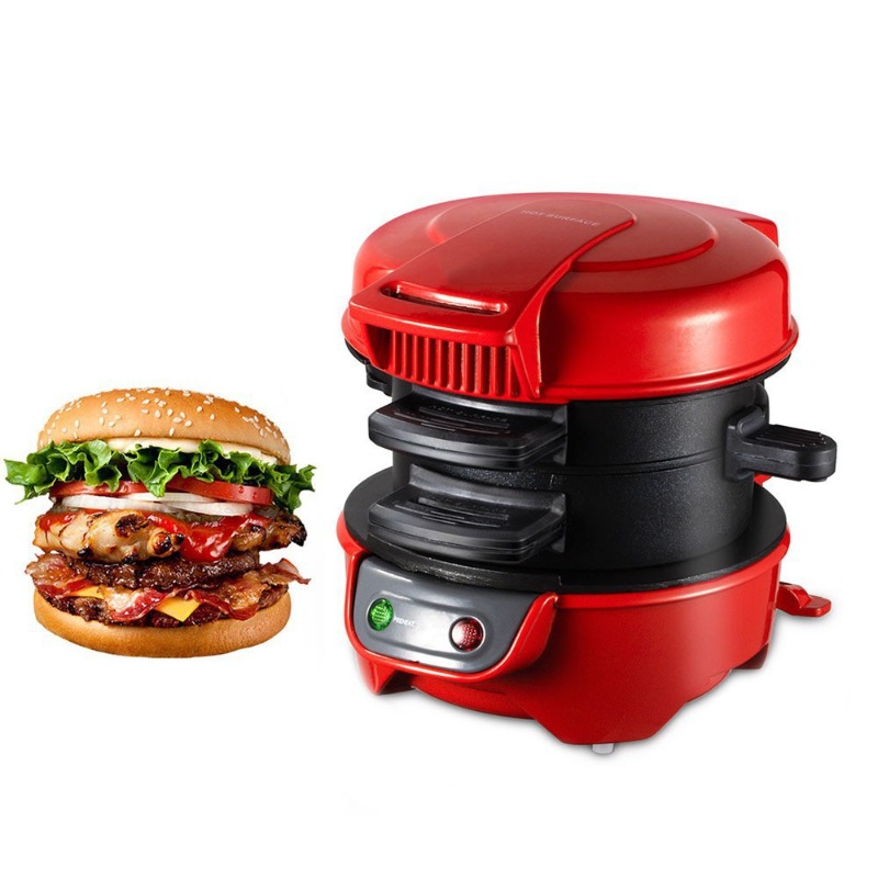 220V 110V Mini Electric Burger - Kitchen Baking Machine ulasan dan harga
