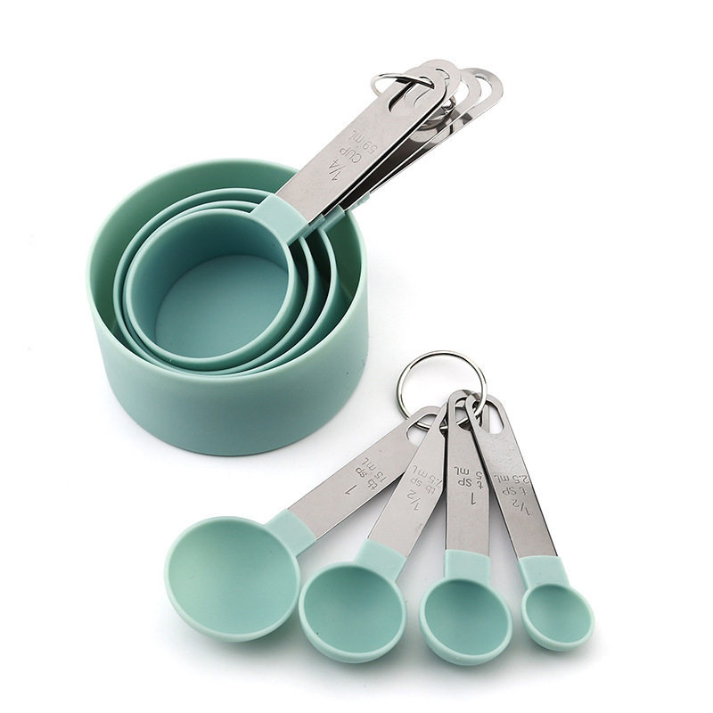 8PCS Measuring Cups Spoons Set - Kitchen Baking Utensil Set ulasan dan harga