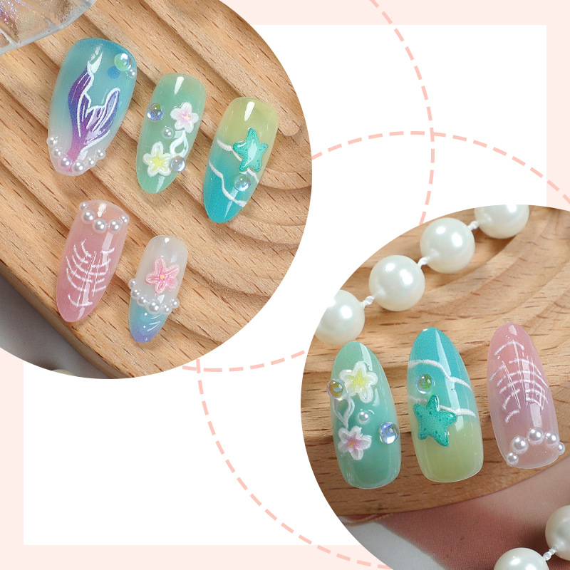 30pcs Summer Press on Nails 3D - Decorating Tip Set ulasan dan harga
