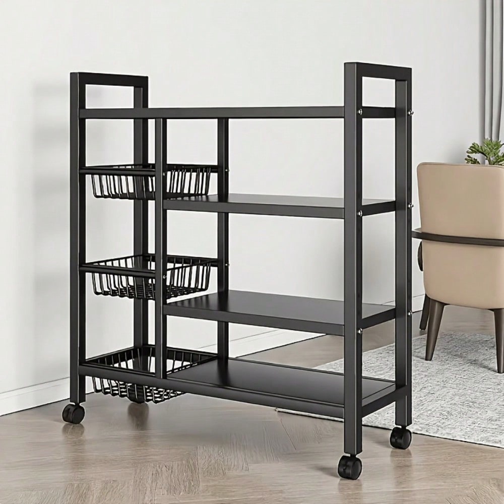 Movable Kitchen Storage Rack W - Kitchen Baking Pantry ulasan dan harga