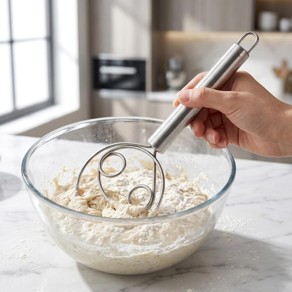 Dough Whisk Bread Mixer Stainl - Bread Baking Kitchen Utensils ulasan dan harga