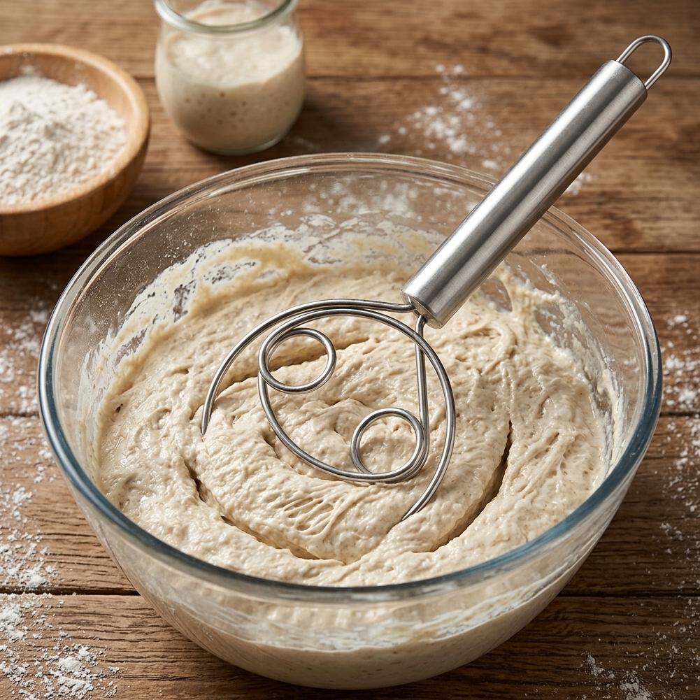 Dough Whisk Bread Mixer Stainl - Bread Baking Kitchen Utensils ulasan dan harga