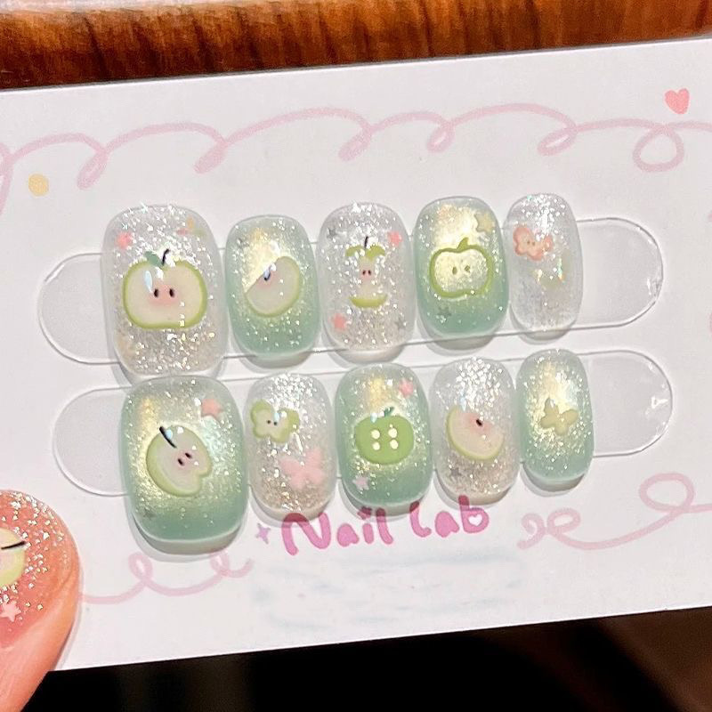 10pcs Handmade Cute Fake Nail  - Decorating Tip Set ulasan dan harga