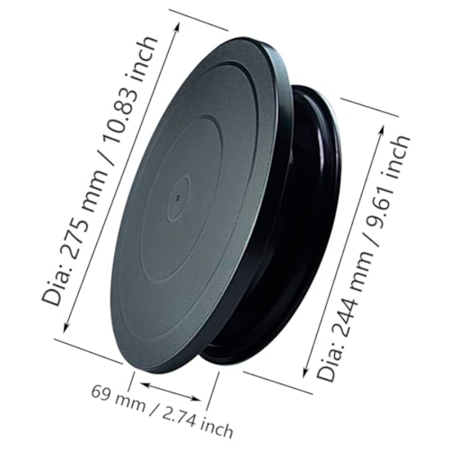 1 PCS Cake Turntable Black 11' - Decorating Tip Set ulasan dan harga