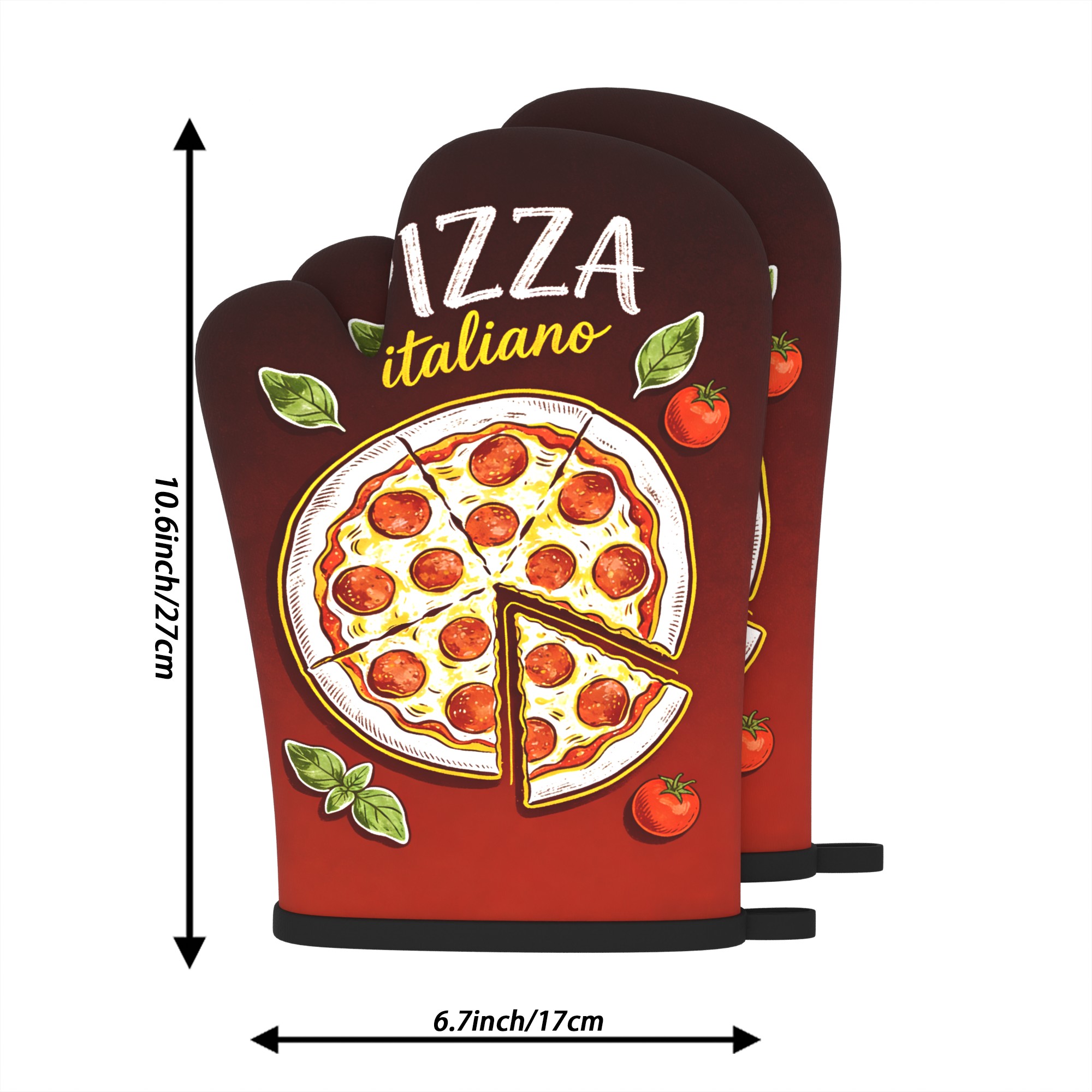 Pizza Italiano Print Oven Mitt - Kitchen Baking Machine ulasan dan harga