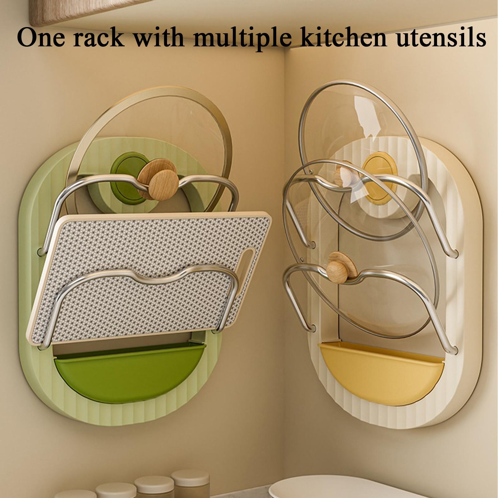 Pot Lid Rack 2-Tier Wall Mount - Kitchen Baking Pantry ulasan dan harga
