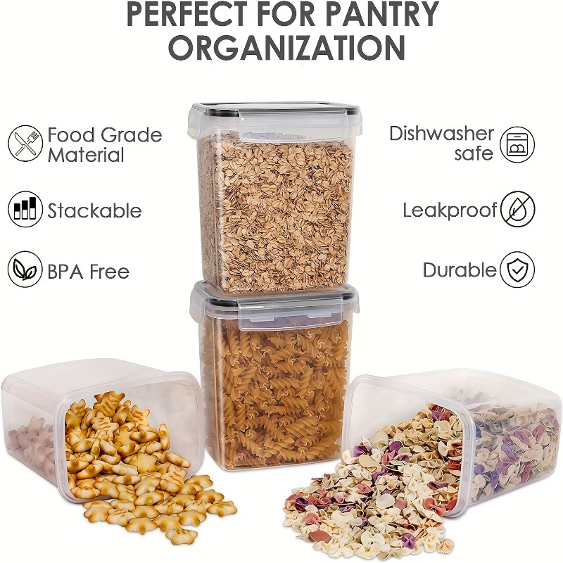 6Pcs Airtight Food Storage Con - Kitchen Baking Pantry ulasan dan harga