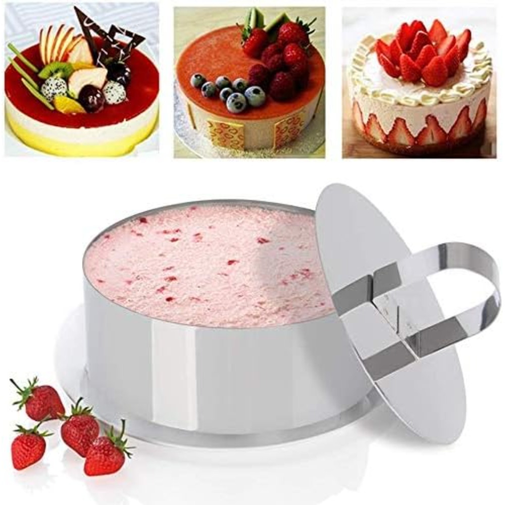 2 Pieces Round Cake Ring Molds - Kitchen Baking Items ulasan dan harga