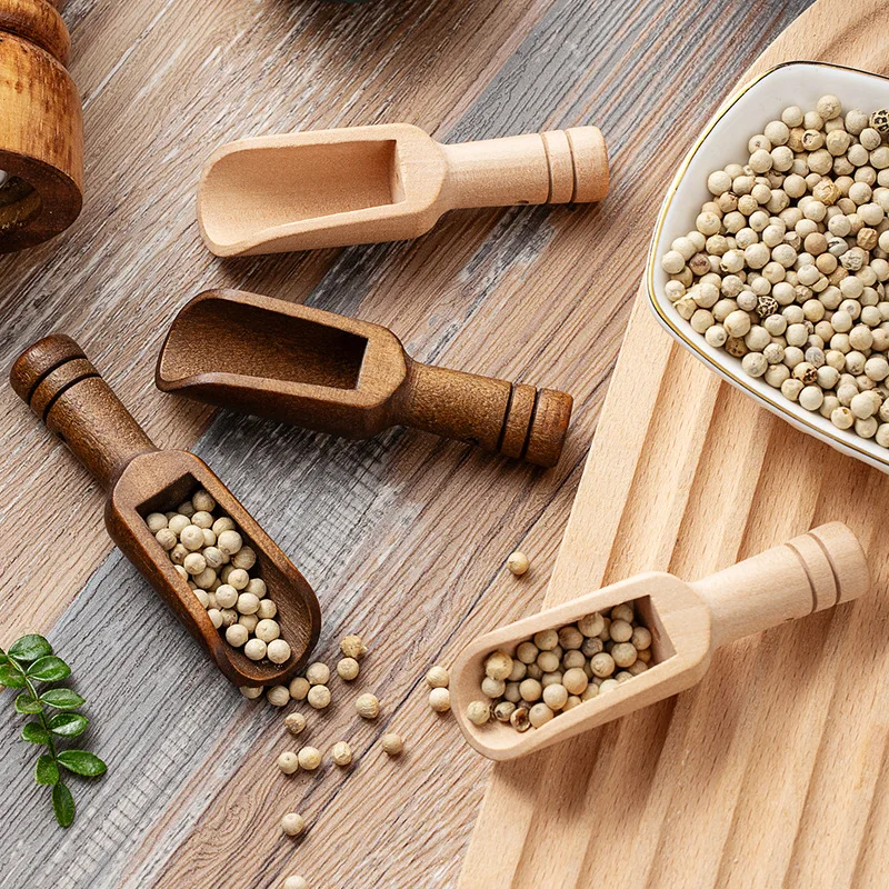 2/5PCS Wooden Coffee Scoop Set - Kitchen Baking Utensil Set ulasan dan harga