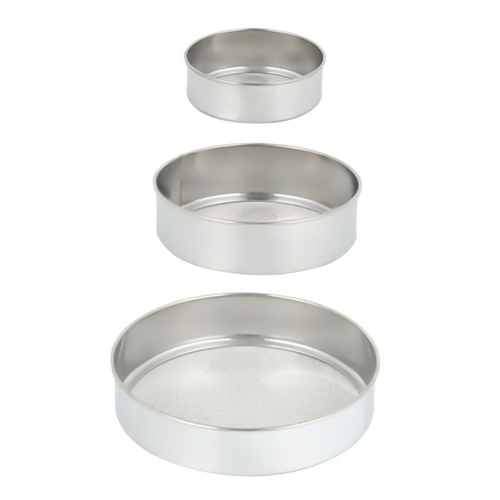 3Pcs Stainless Steel Flour Sif - Kitchen Baking Utensil Set ulasan dan harga
