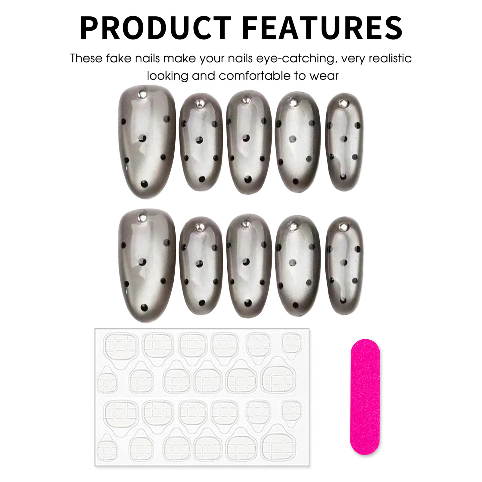10pcs Handmade Press On Nails  - Decorating Tip Set ulasan dan harga