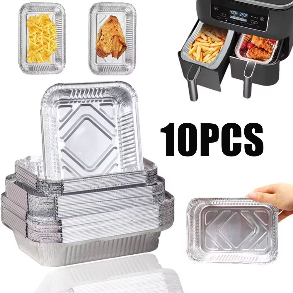 10PCS Disposable Aluminum Foil - Kitchen Baking Pan Storage ulasan dan harga