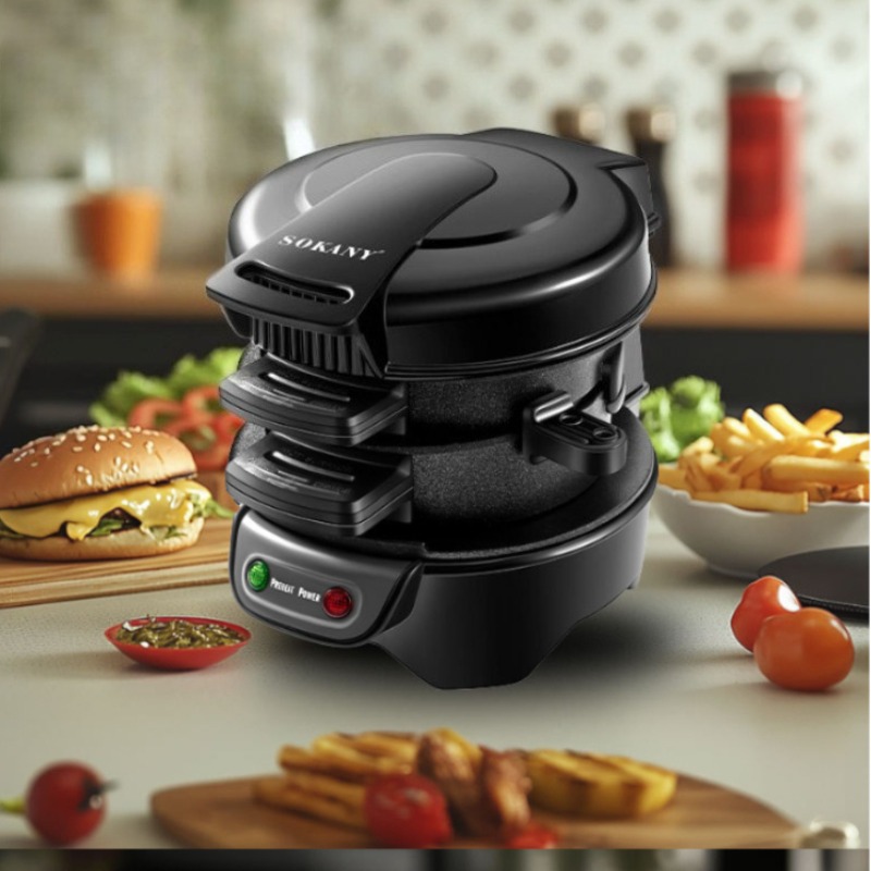 220V 110V Mini Electric Burger - Kitchen Baking Machine ulasan dan harga