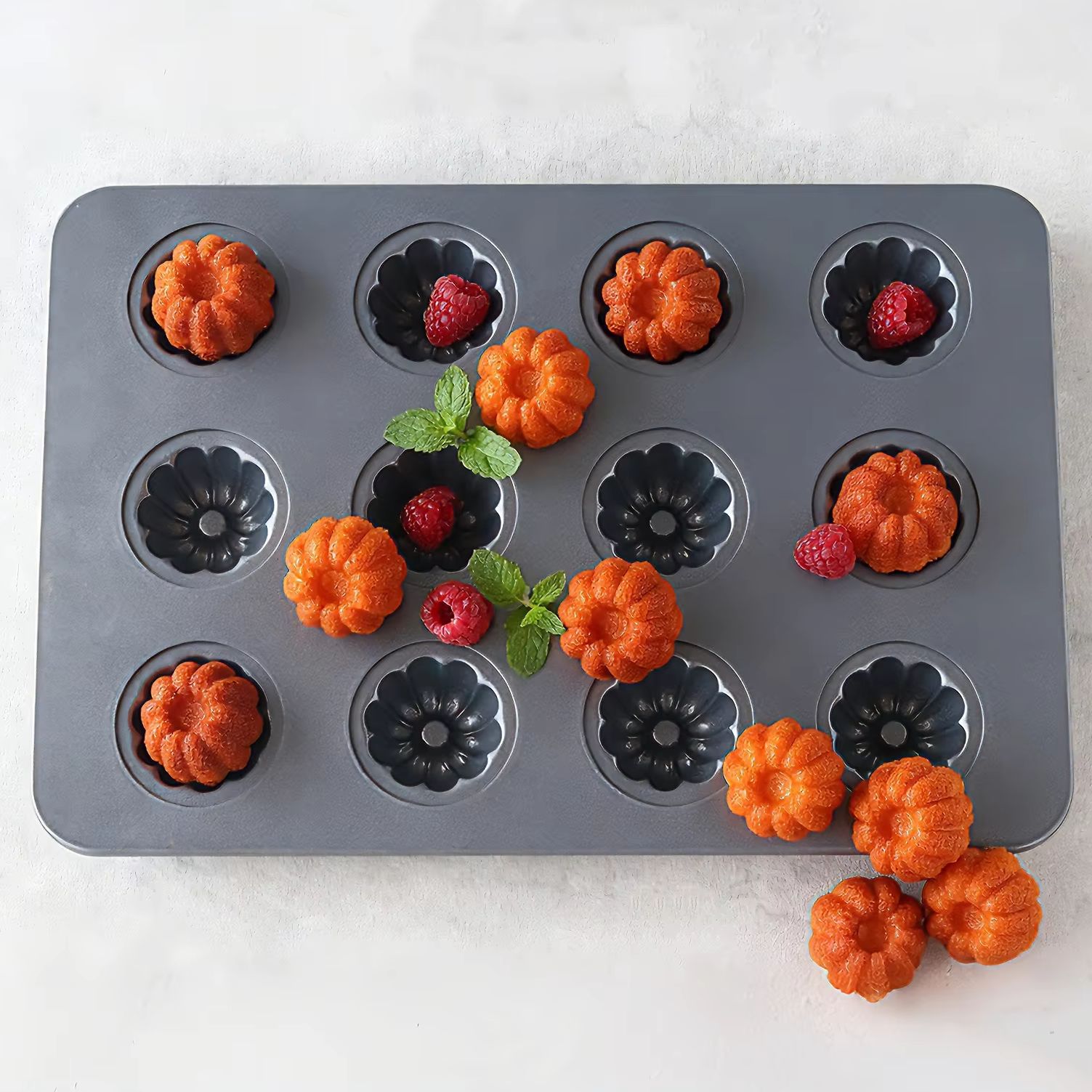 12-Cavity Mini Kouglof Baking  - Bread Baking Kitchen Utensils ulasan dan harga