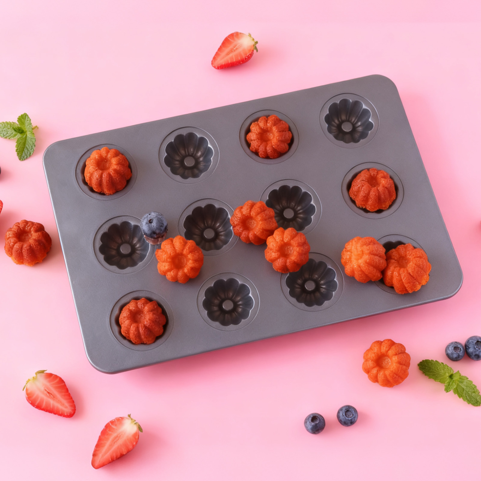 12-Cavity Mini Kouglof Baking  - Bread Baking Kitchen Utensils ulasan dan harga