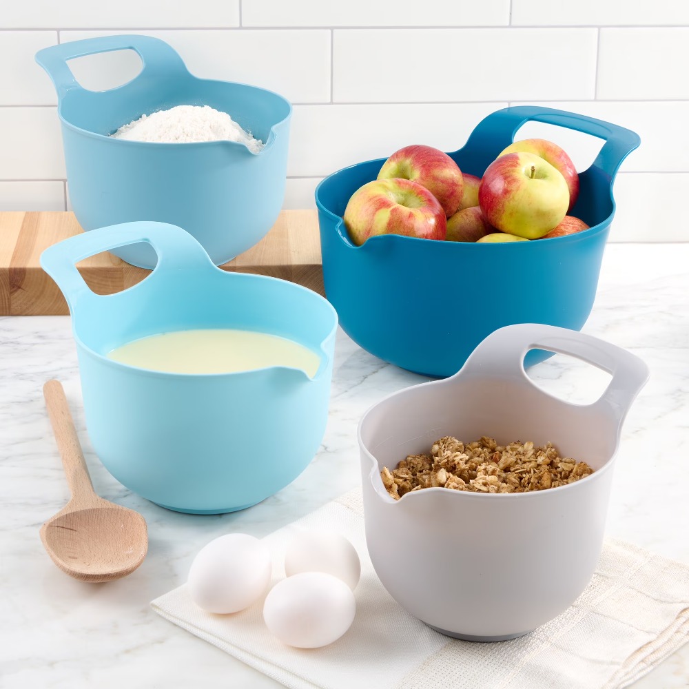 Nesting Plastic Mixing Bowls S - Kitchen Baking Utensil Set ulasan dan harga