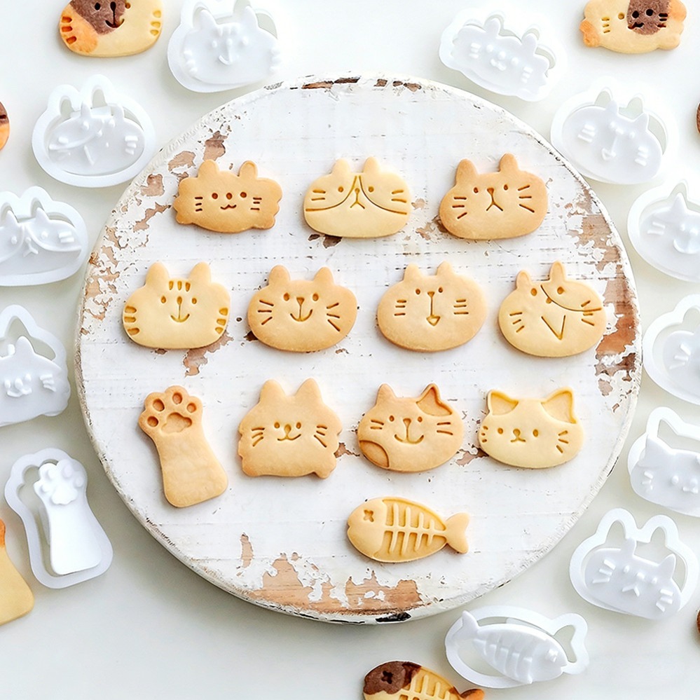 Cute Kitten DIY Stamp Cookie C - Kitchen Baking Items ulasan dan harga