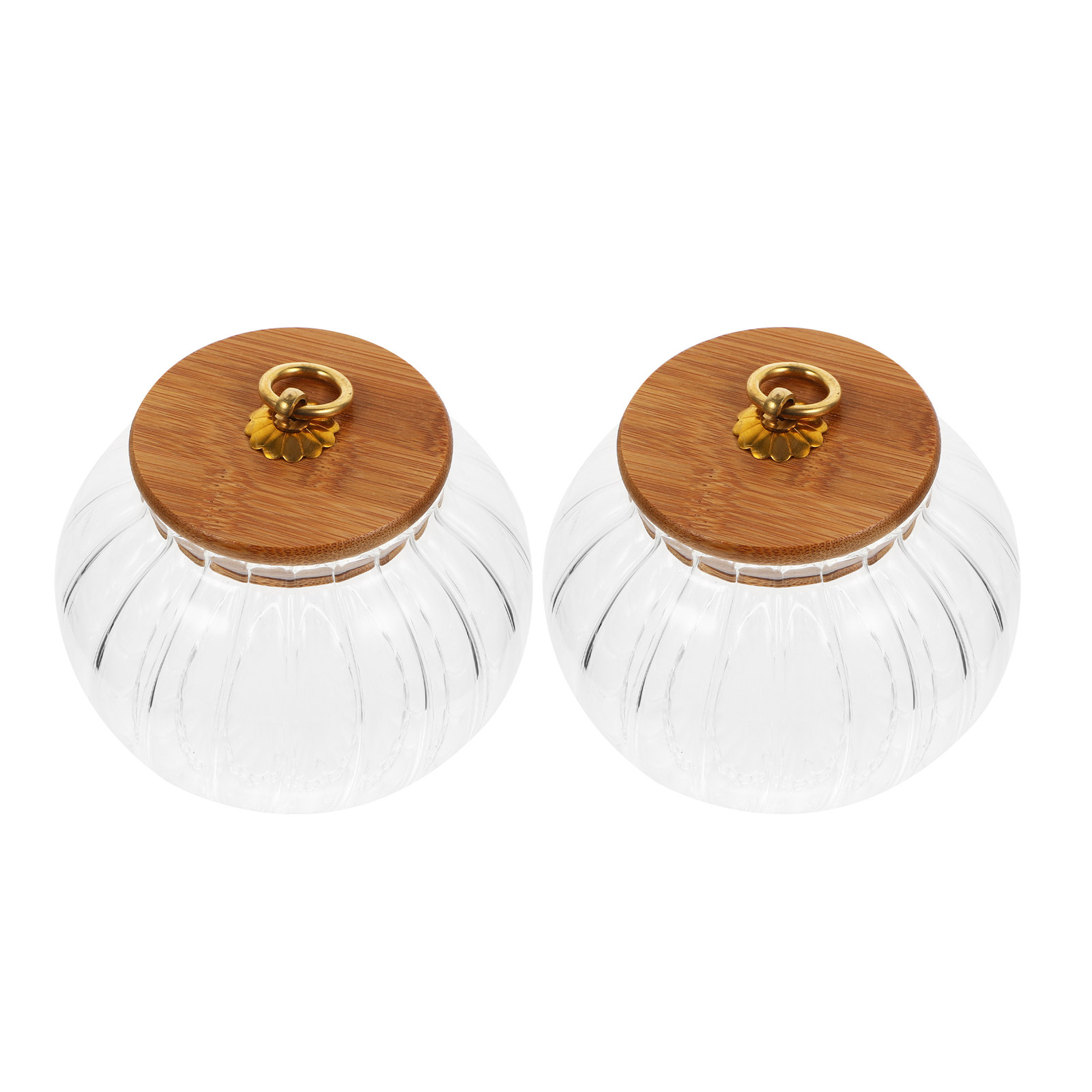 2Pcs Clear Pumpkin Glass Jar 8 - Kitchen Baking Pantry ulasan dan harga