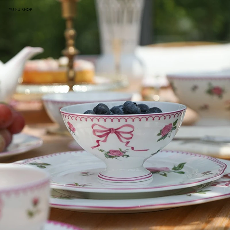French Rose Cutlery Bone China - Kitchen Baking Utensil Set ulasan dan harga