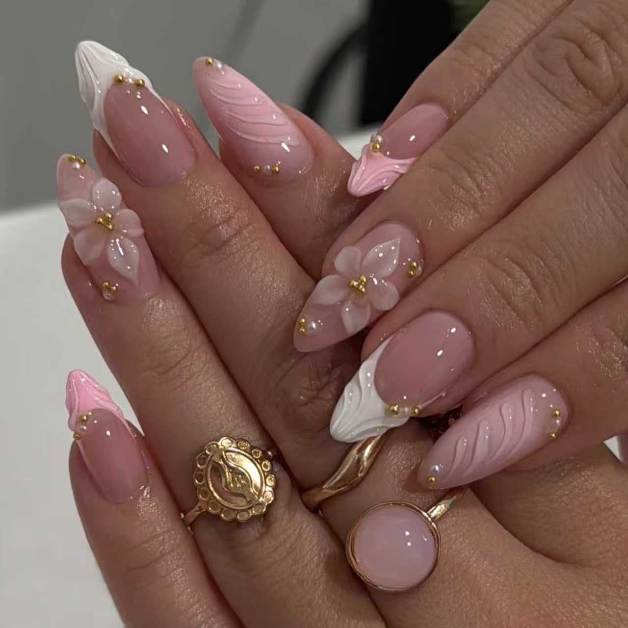 24Pcs Press on Nails Pink Grad - Decorating Tip Set ulasan dan harga