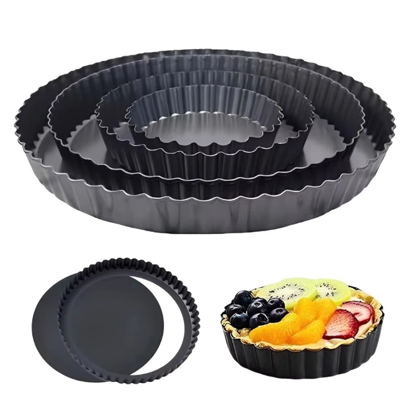 1pc Removable Bottom Fluted Ta - Kitchen Baking Items ulasan dan harga