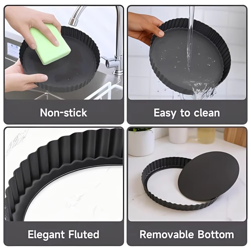 1pc Removable Bottom Fluted Ta - Kitchen Baking Items ulasan dan harga